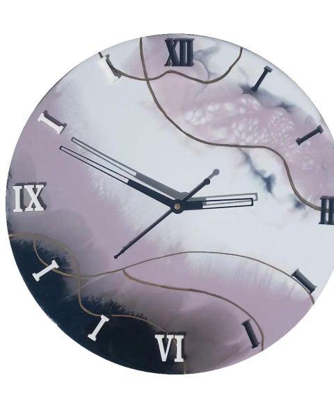 Lavender Resin Clock