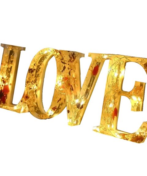 Love Sign - Natural Flowers with Lighting