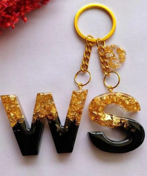 Resin Couple Keychain