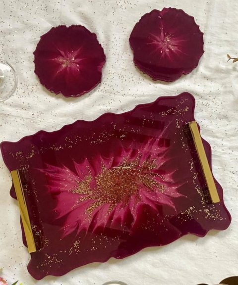 Resin Tea Coaster Set