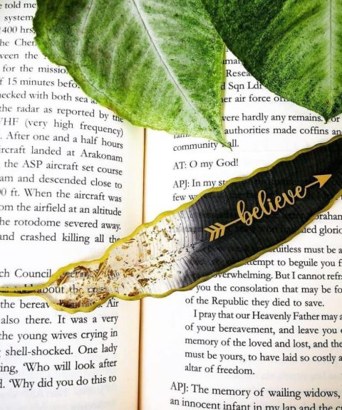 Resin Feather Bookmark