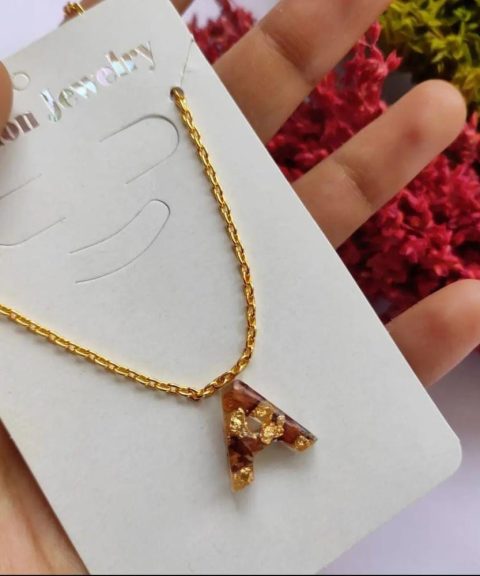 Resin Alphabets Necklace