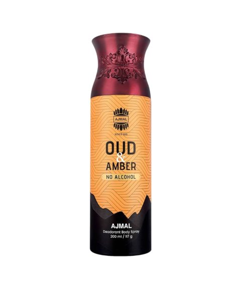 Ajmal Oud Amber Non-Alcoholic Deodorant Body Spray Perfume